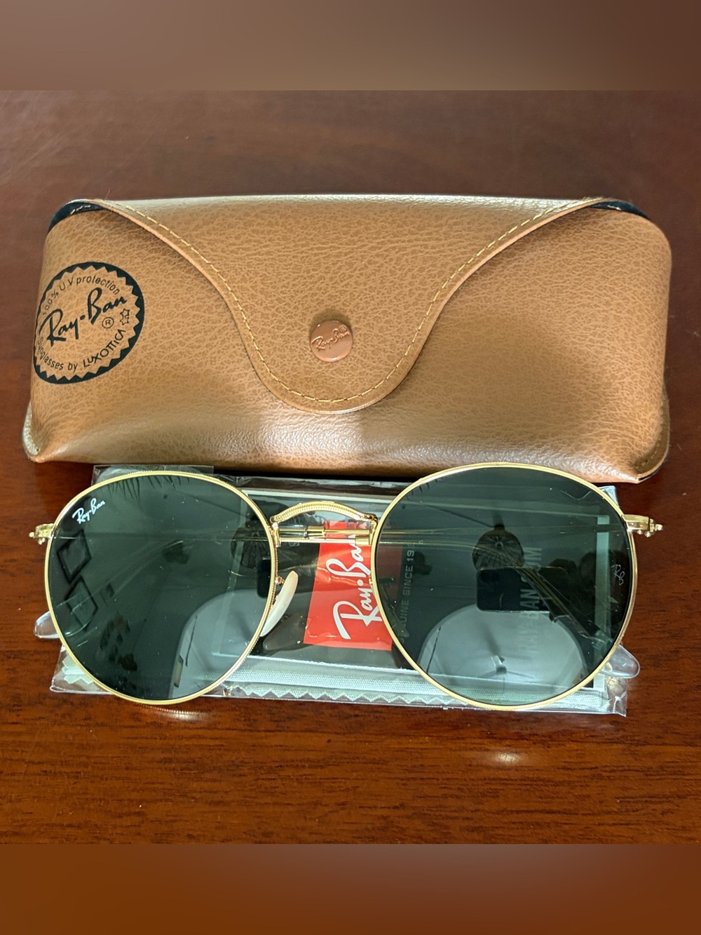 Ray-Ban Gold Frame Sunglasses